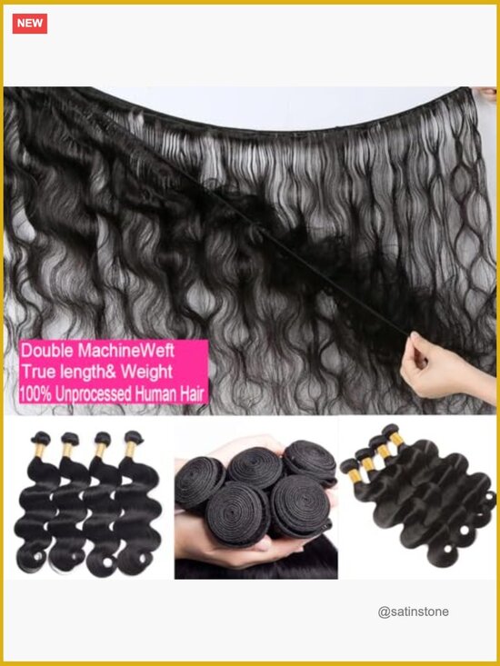 16A 100% Human Hair Body Wave Bundles 4 Bundles 16-22 Inch main image 4